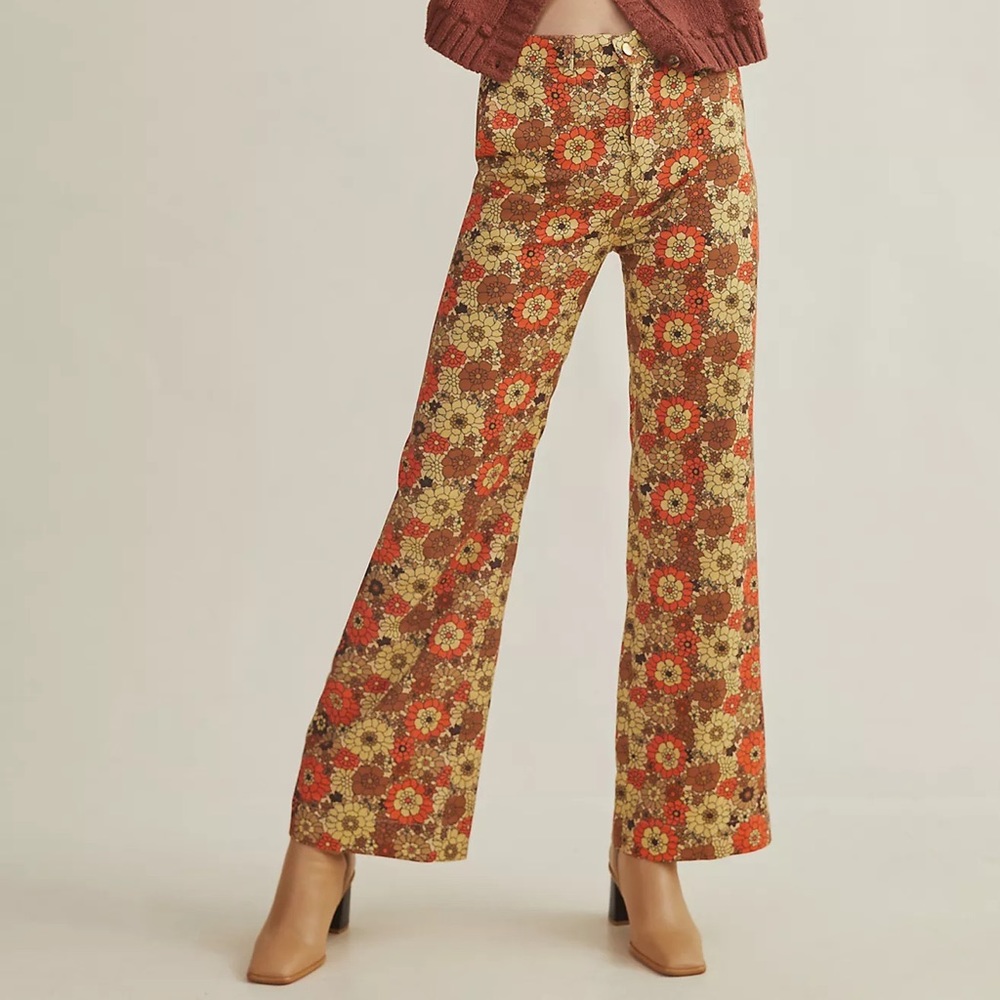 Stella Pardo x Anthropologie Floral Pants